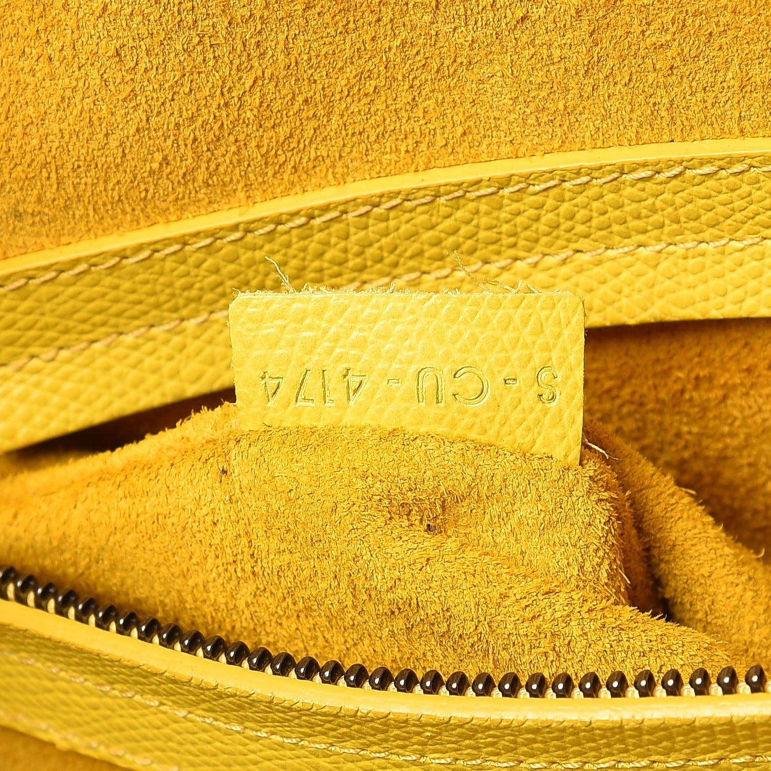 Celine Grained Calfskin Medium Phantom Luggage Yellow 7 of 12