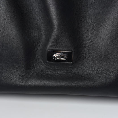 Givenchy Grained Calfskin Studded Medium Shark Lock Satchel Black 10 of 15