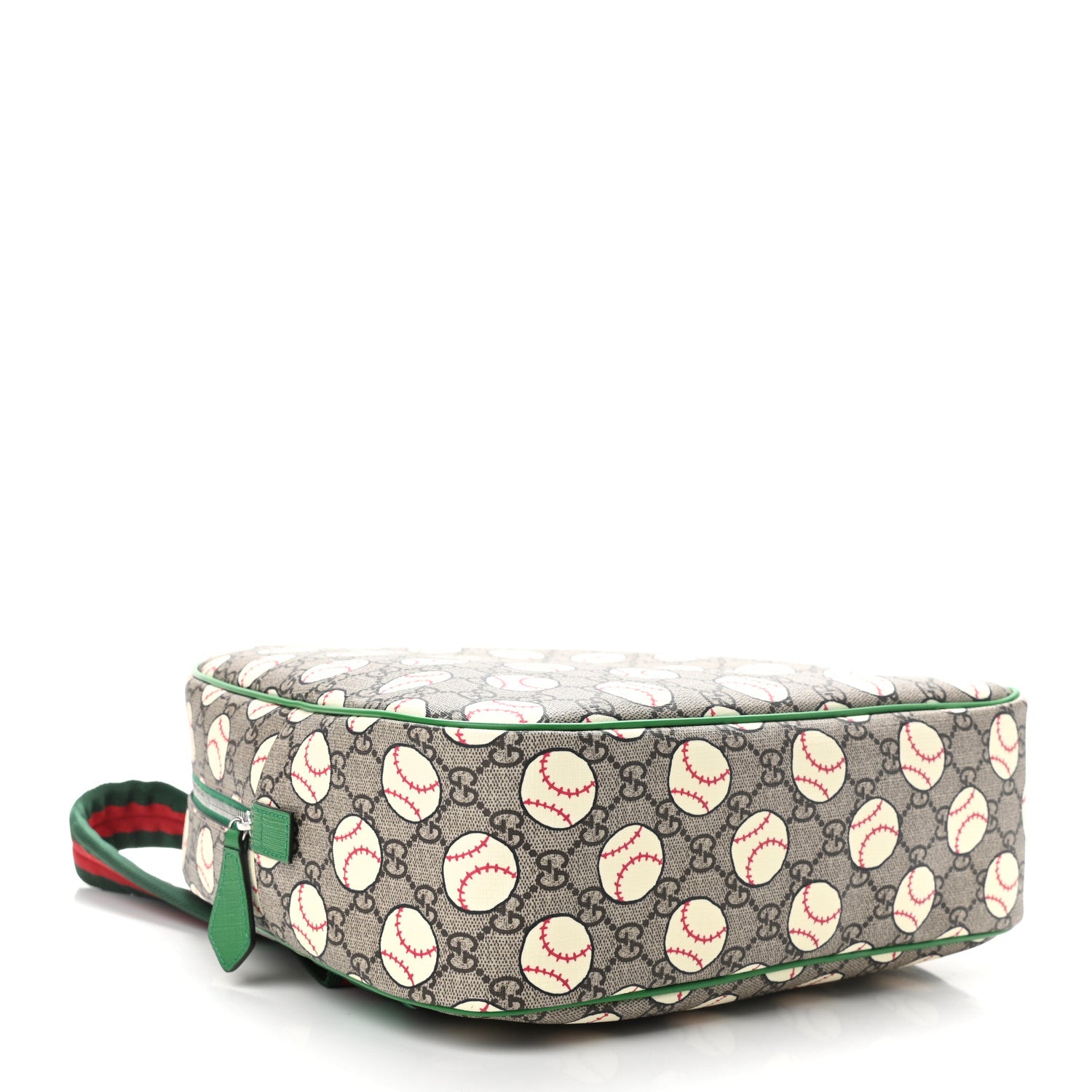 Gucci GG Supreme Monogram Baseballs Web Childrens Backpack Green 3 of 9