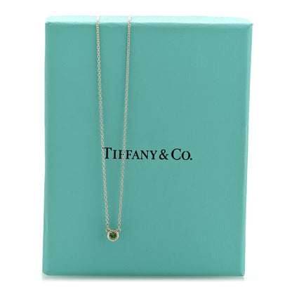 Tiffany Sterling Silver Tsavorite Garnet Elsa Peretti Color by the Yard Pendant Necklace 5 of 5