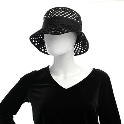 Christian Dior Mesh Small Brim Bucket Hat 57 Black 2 of 8