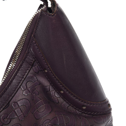 Gucci Calfskin Horsebit Embossed Glam Hobo Purple 10 of 16