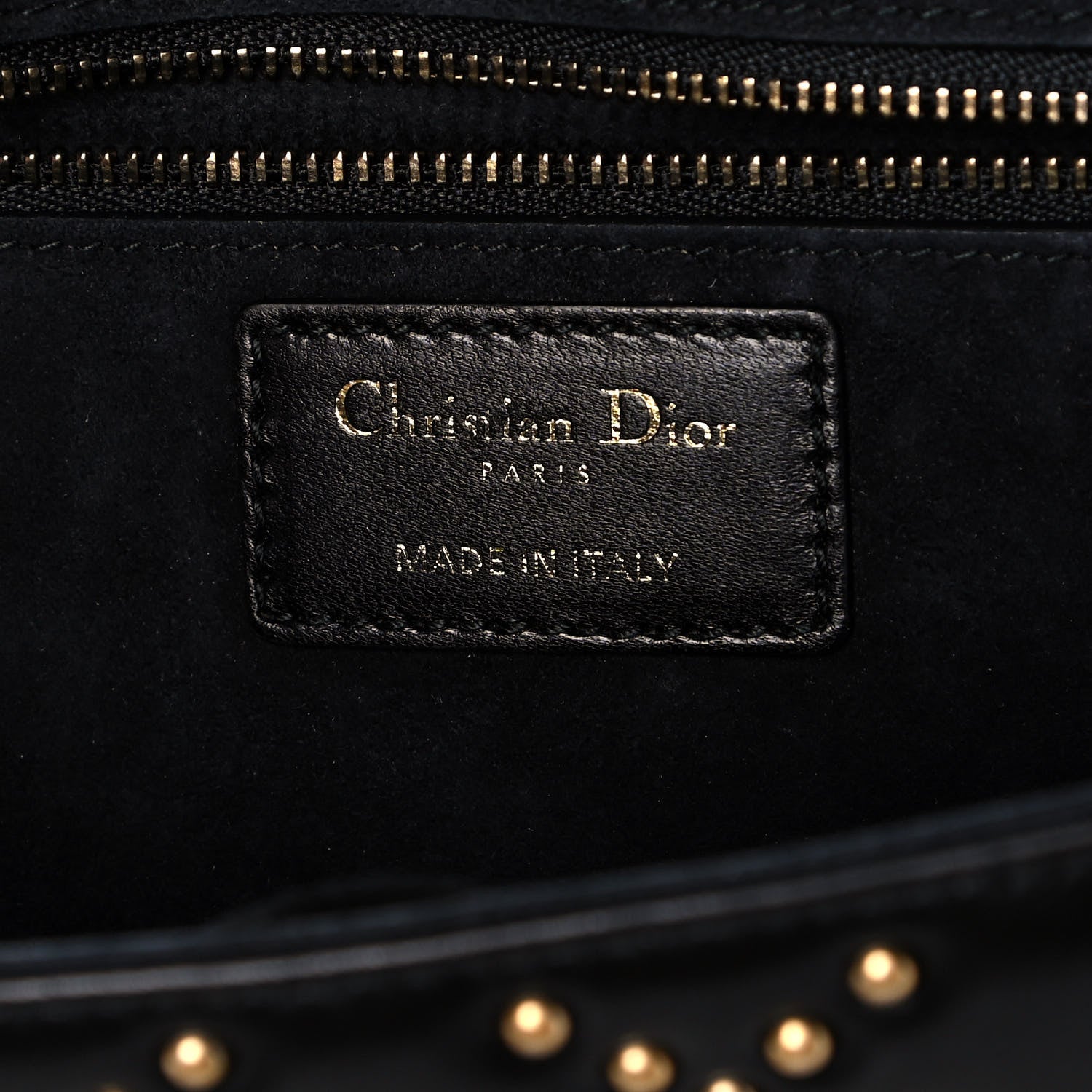 Christian Dior Lambskin Cannage Studded Large Dioraddict Flap Bag Black 7 of 14