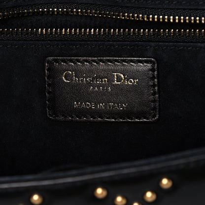 Christian Dior Lambskin Cannage Studded Large Dioraddict Flap Bag Black 7 of 14