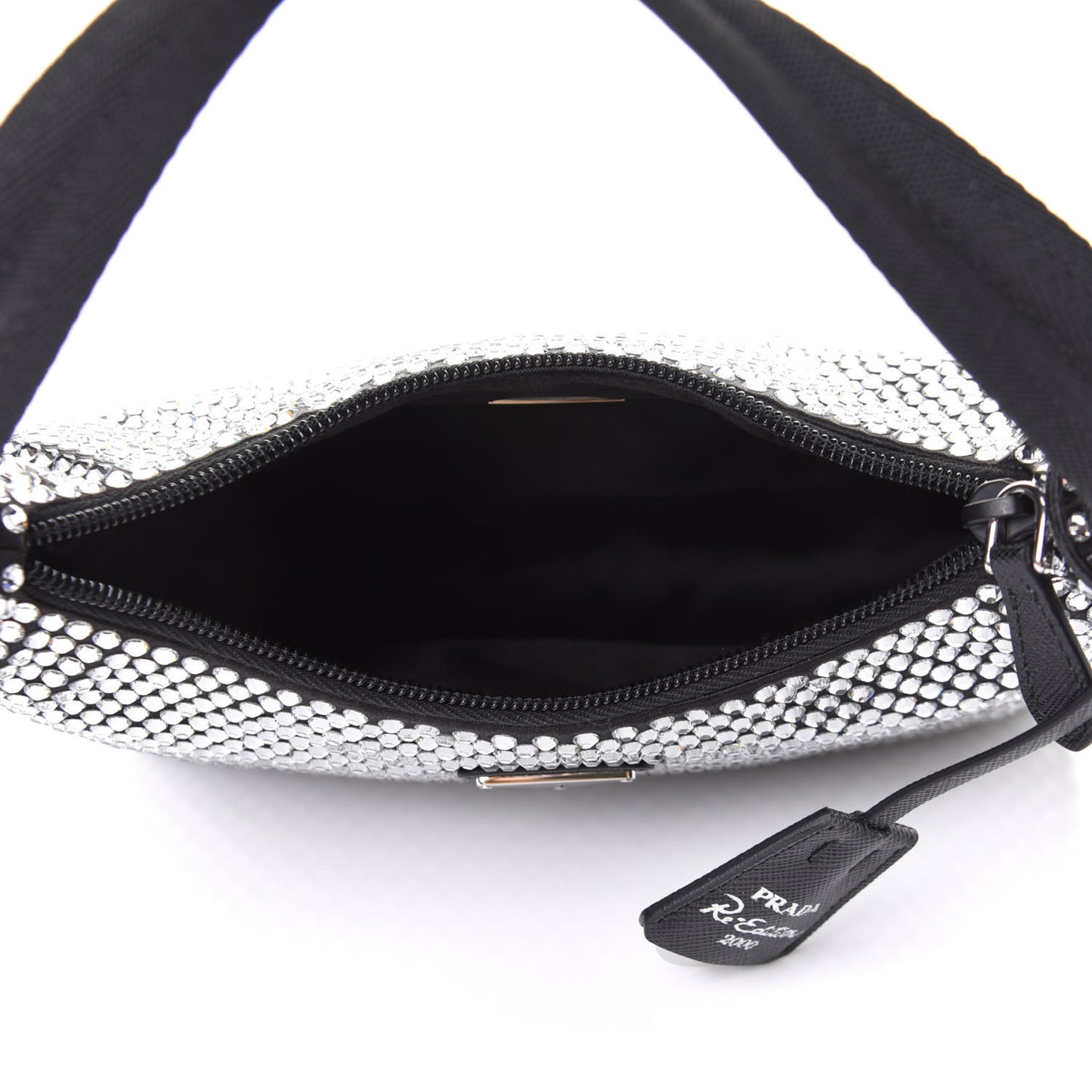 Satin Crystal Mini Re-Edition 2000 Bag Cristal