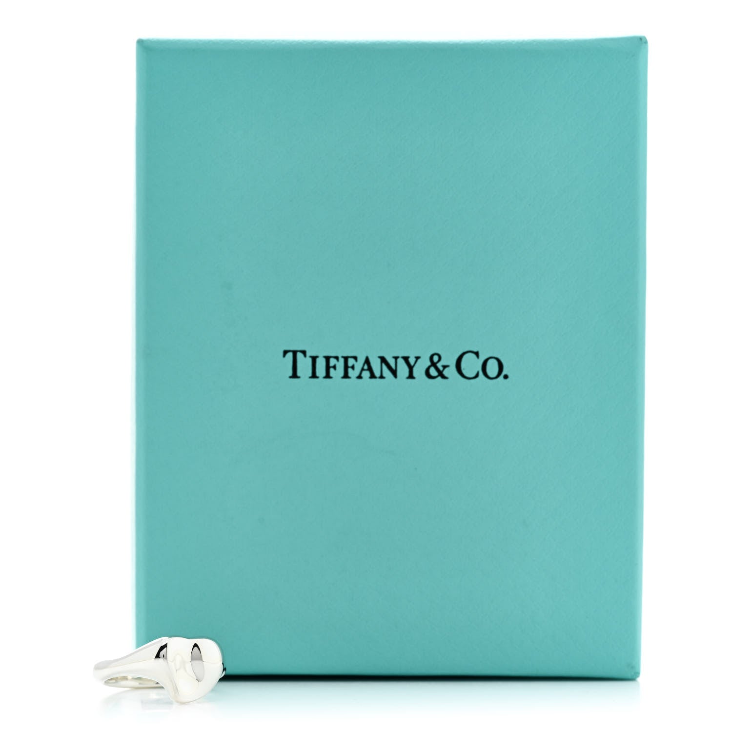 Tiffany Sterling Silver Elsa Peretti Full Heart Ring 49 4.75 6 of 6