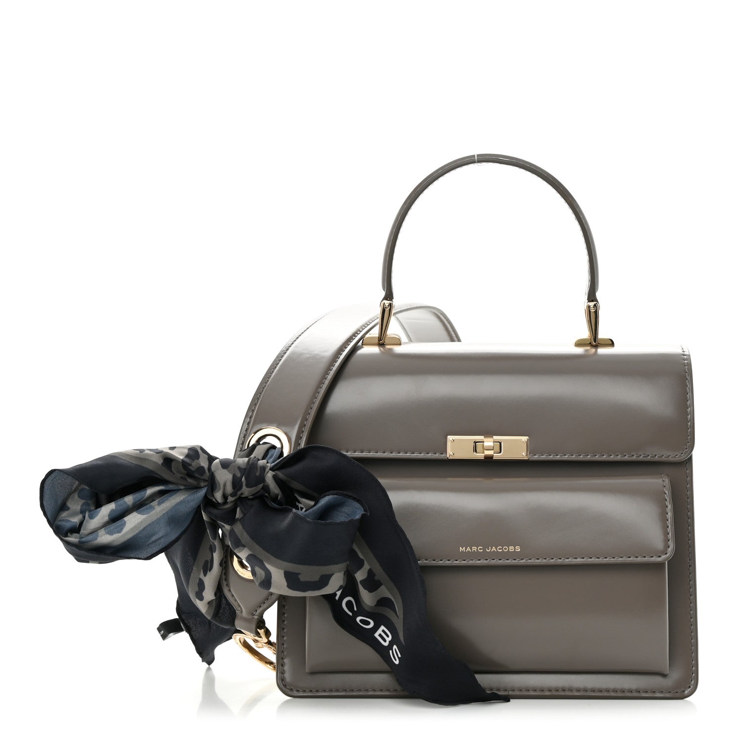 Marc Jacobs Shiny Calfskin Uptown Shoulder Bag Iron 1 of 11