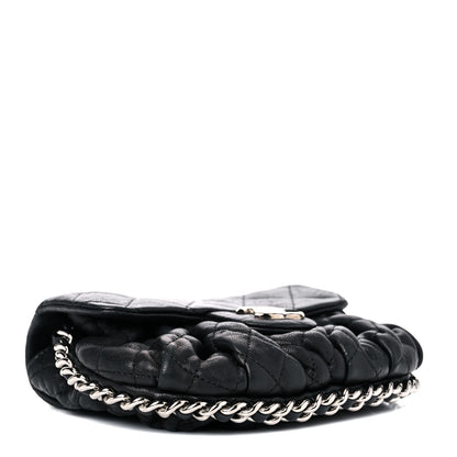 Chanel Washed Lambskin Quilted Medium Chain Around Messenger Black 4 of 14