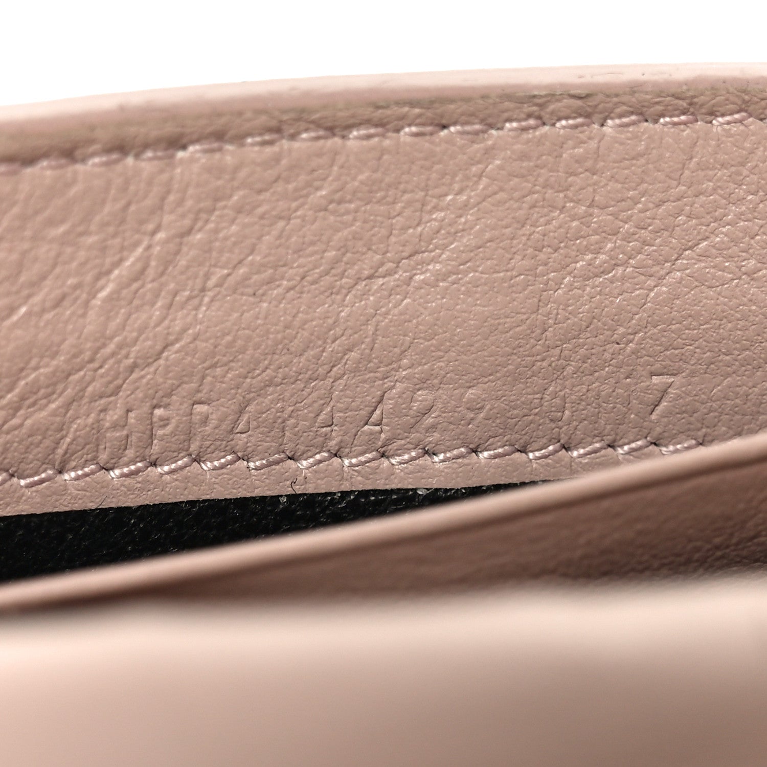 Saint Laurent Calfskin Crocodile Embossed Small Monogram Envelope Wallet Rose Antic 7 of 9