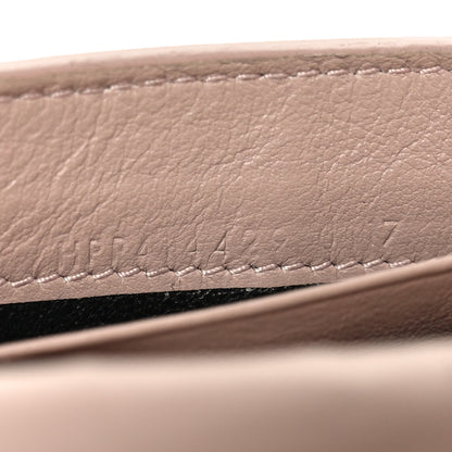 Saint Laurent Calfskin Crocodile Embossed Small Monogram Envelope Wallet Rose Antic 7 of 9