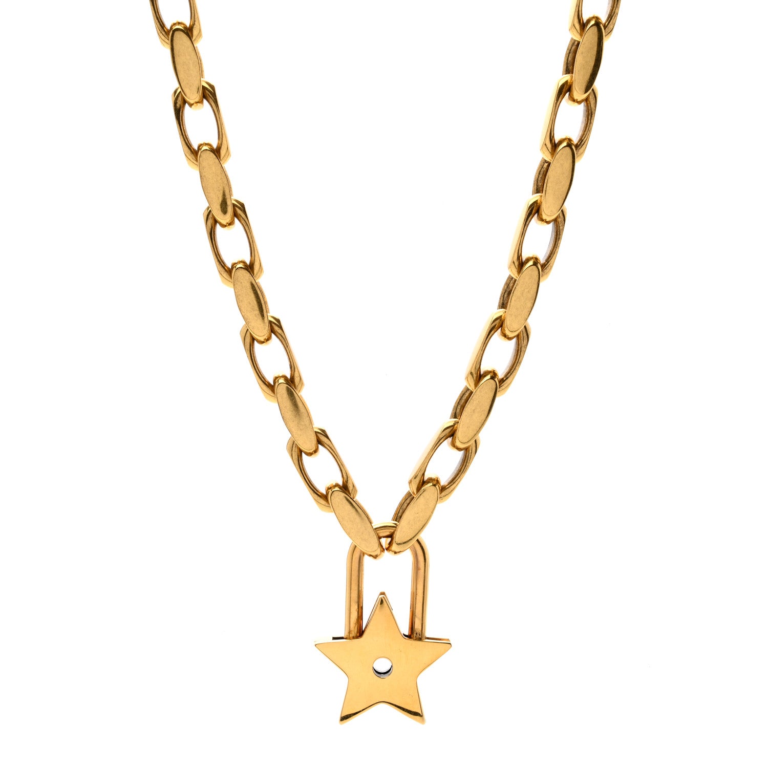 Christian Dior Metal Lucky Star Choker Necklace Aged Gold 1 of 4