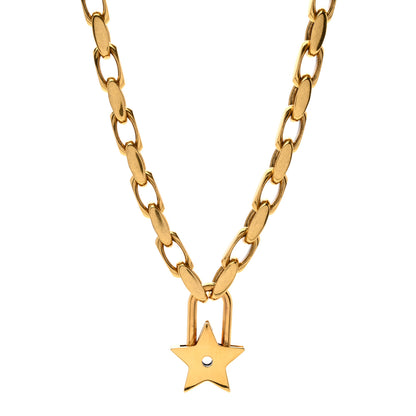 Christian Dior Metal Lucky Star Choker Necklace Aged Gold 1 of 4