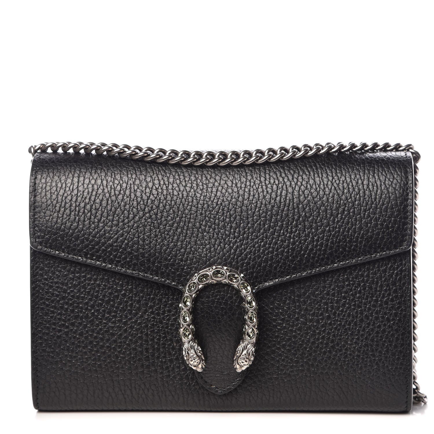 Gucci Calfskin Mini Dionysus Chain Wallet Black 1 of 10