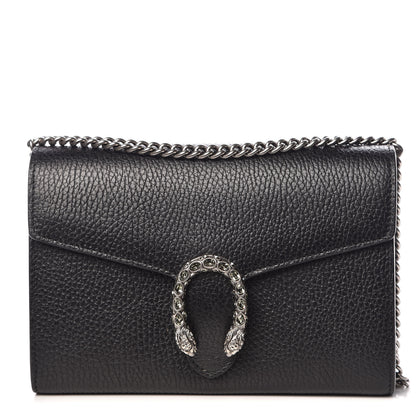 Gucci Calfskin Mini Dionysus Chain Wallet Black 1 of 10