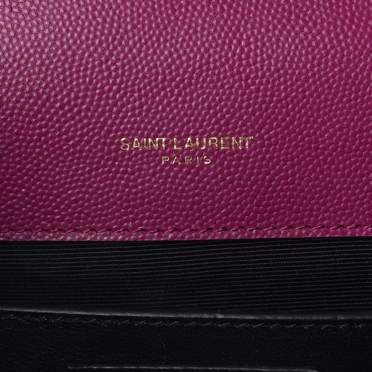 Saint Laurent Grain De Poudre Medium Tri-Quilt Monogram Satchel Purple 7 of 10