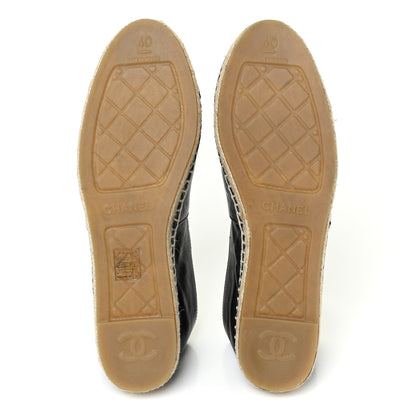 Chanel Calfskin Chain CC Espadrilles 40 Black 5 of 9