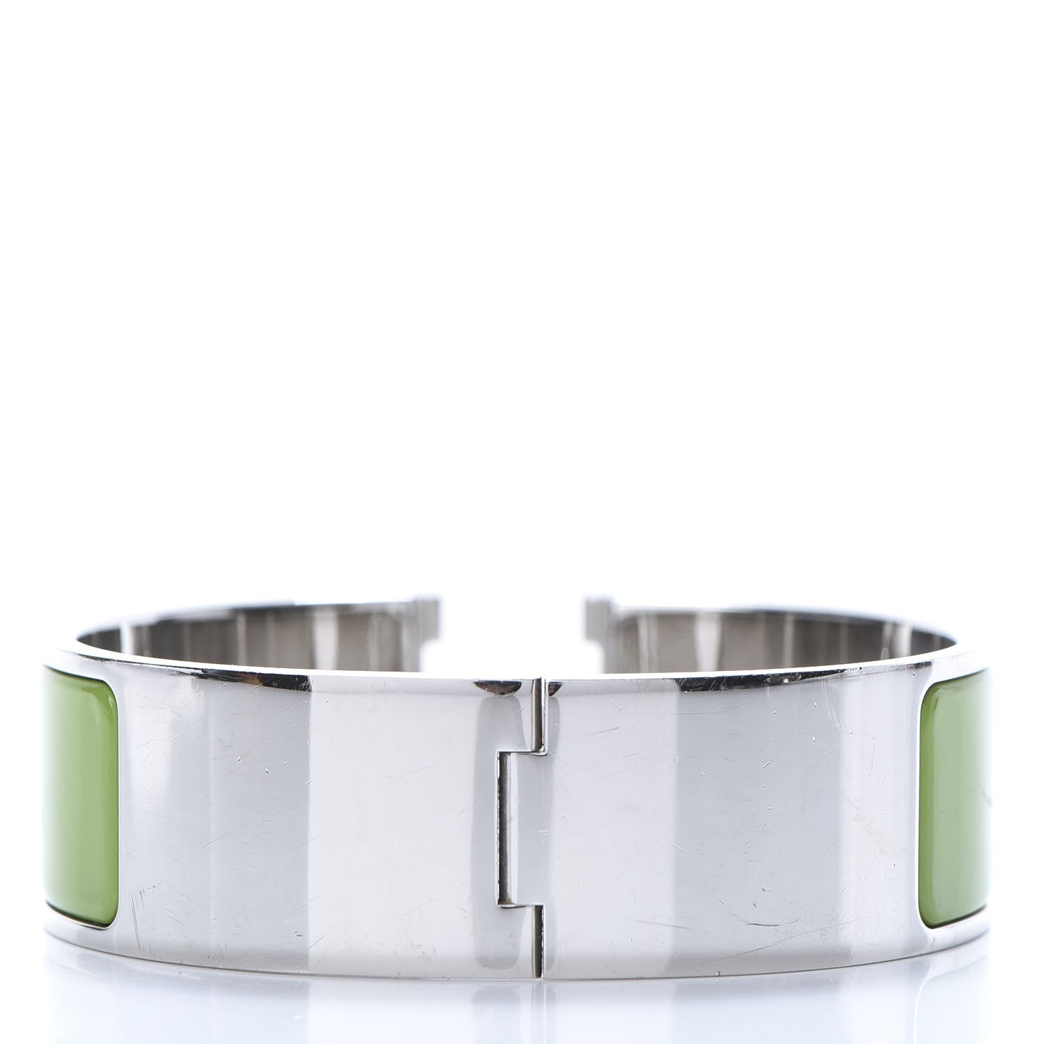 Hermes Enamel Wide Clic Clac H Bracelet PM Vert Anis 3 of 5