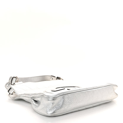 Gucci Sakai Be Green Calfskin Diagonal Stitched Small Blondie Tote Silver 4 of 10