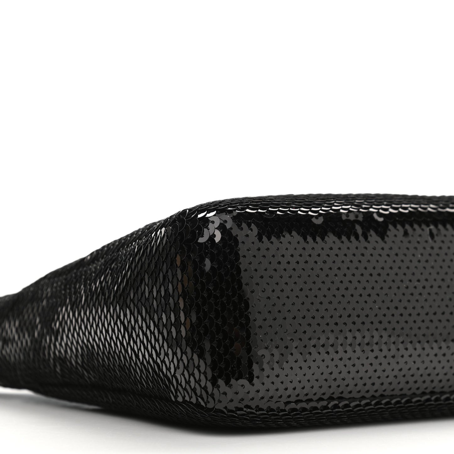 Paillettes Sequin Mini Re-Edition 2000 Bag Black White