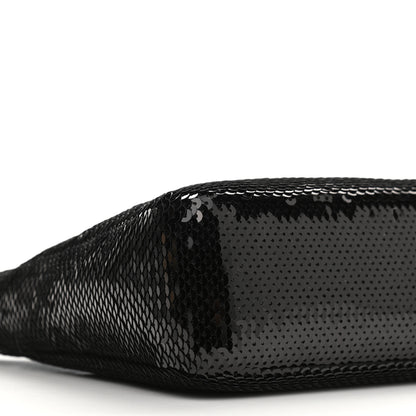 Prada Paillettes Sequin Mini Re-Edition 2000 Bag Black White 10 of 12