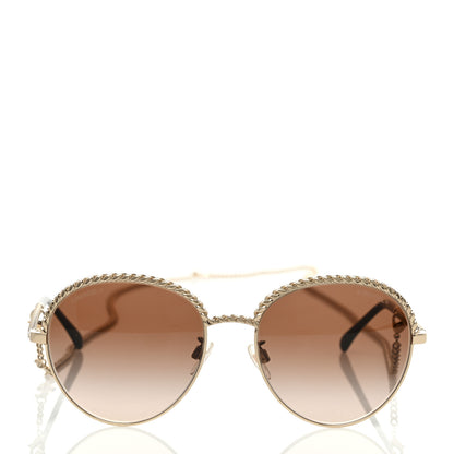 Chanel Chain Pantos Sunglasses 4242 Gold Brown 2 of 8