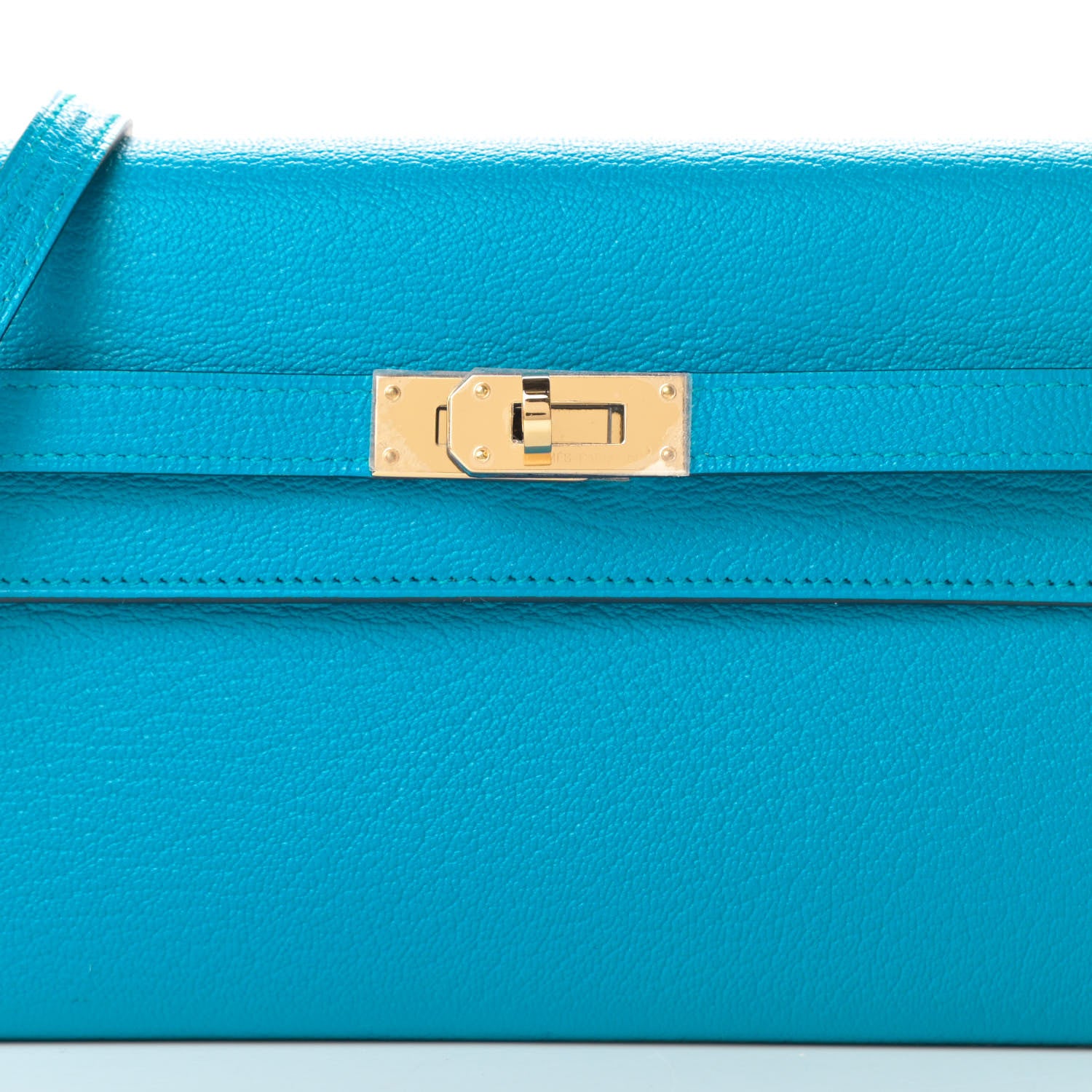 Hermes Chevre Mysore Kelly Wallet To Go Bleu Zanzibar 7 of 10