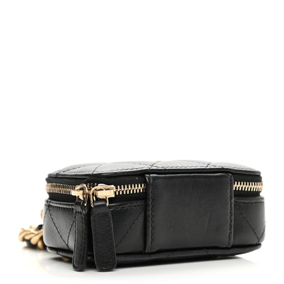 Chanel Lambskin Quilted Mini Lacquered Chain Clutch Black 4 of 10