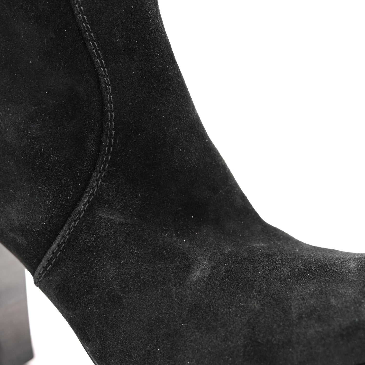 Fendi Suede Ankle Boots 38.5 Black 10 of 12