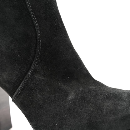 Fendi Suede Ankle Boots 38.5 Black 10 of 12