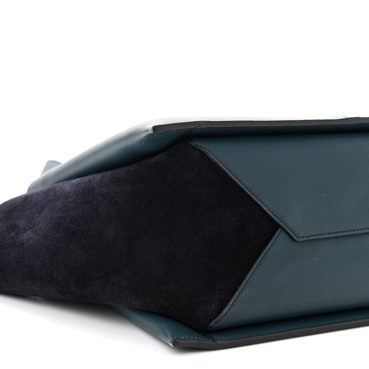 Celine Calfskin Small Tri-Fold Shoulder Bag Steel Blue 10 of 14