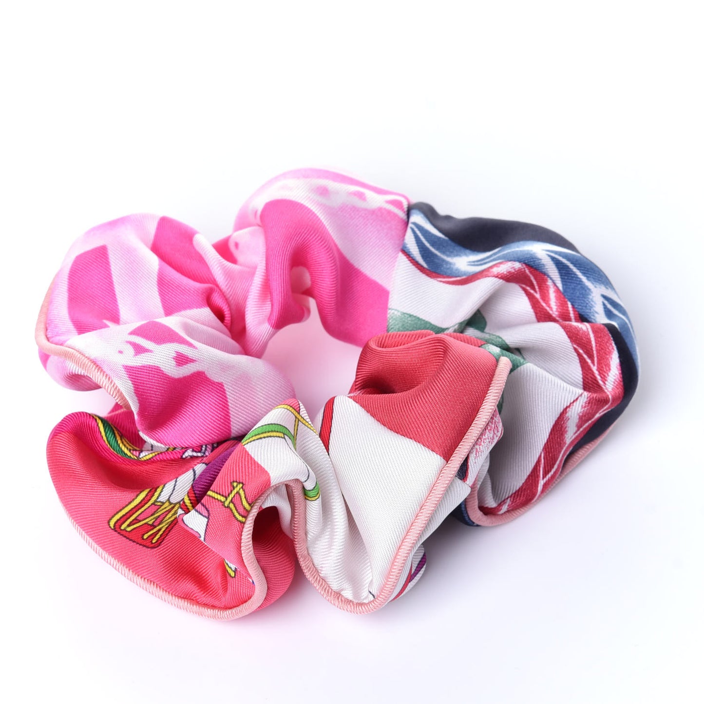 Silk Patchwork Claudia Scrunchie Multicolore
