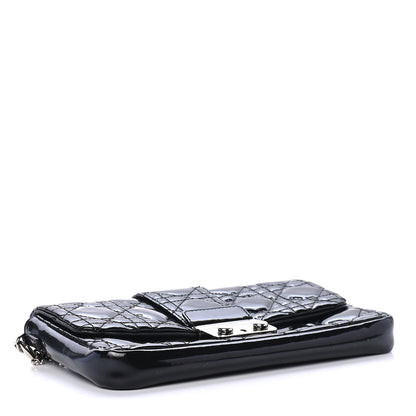 Christian Dior Patent Cannage New Lock Pouch Black 3 of 4