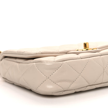 Chanel Lambskin Quilted Small CC Funky Town Flap Beige 9 of 10