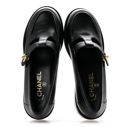 Chanel Calfskin CC Turnlock Moccasin Loafers 39 Black 2 of 10