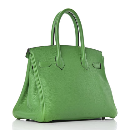 Hermes Taurillon Clemence Birkin 30 Bambou 3 of 13
