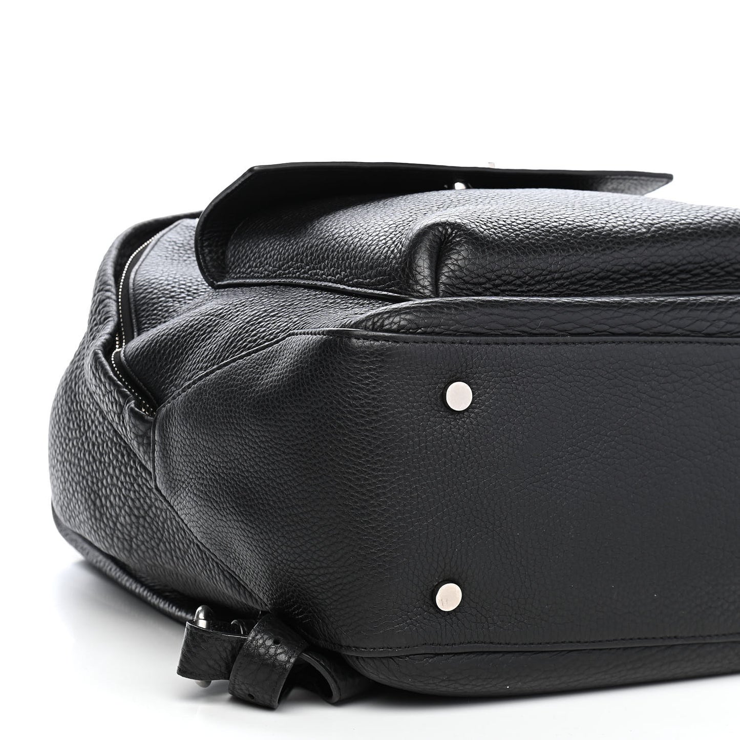 Grained Calfskin Backpack Black