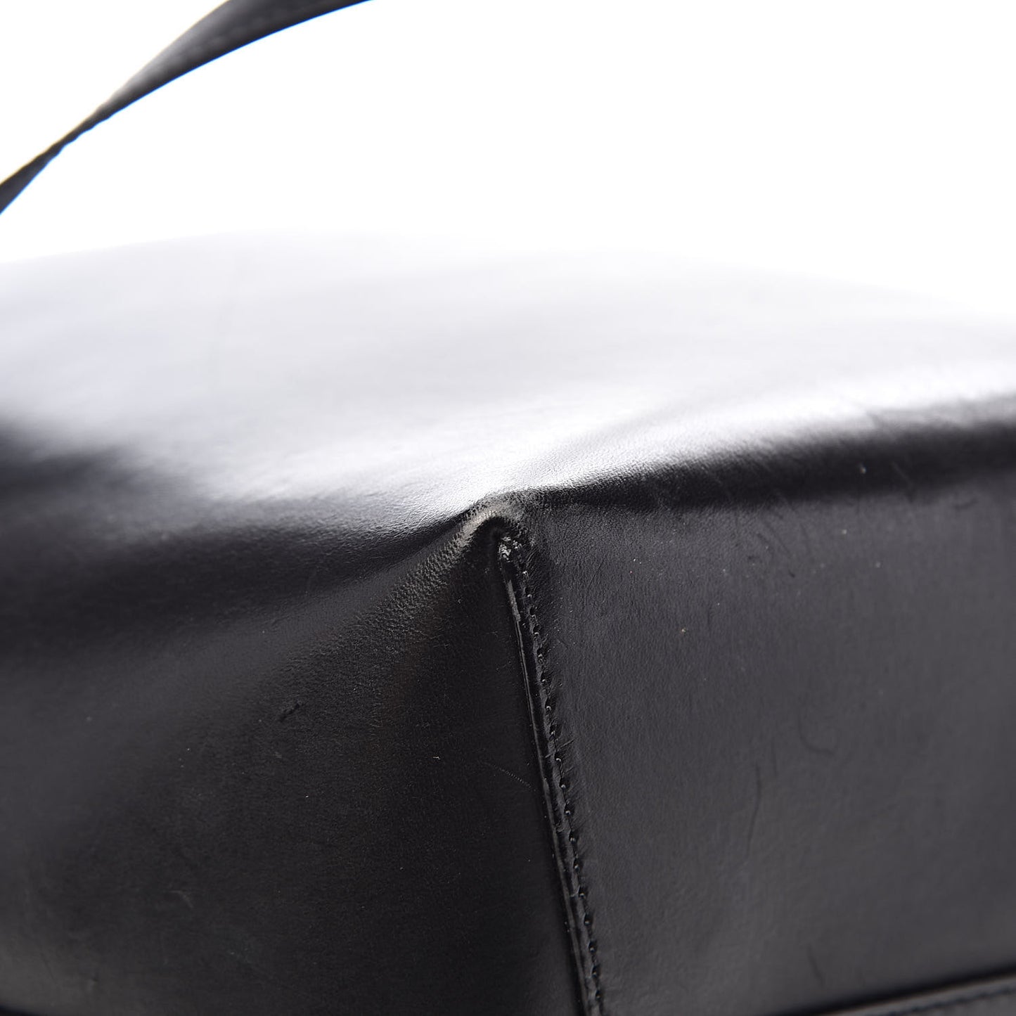 Vegetable Tanned Calfskin Bucket Bag Black Ballerina