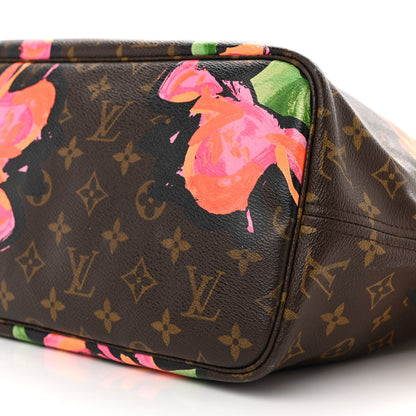 Louis Vuitton Monogram Roses Neverfull MM 10 of 15