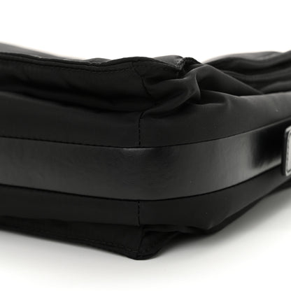 Prada Re-Nylon Vitello Padded Large Flap Shoulder Bag Black 9 of 10