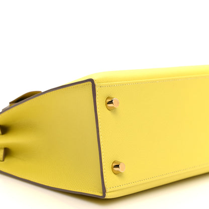 Hermes Epsom Kelly Sellier 25 Lime 9 of 10
