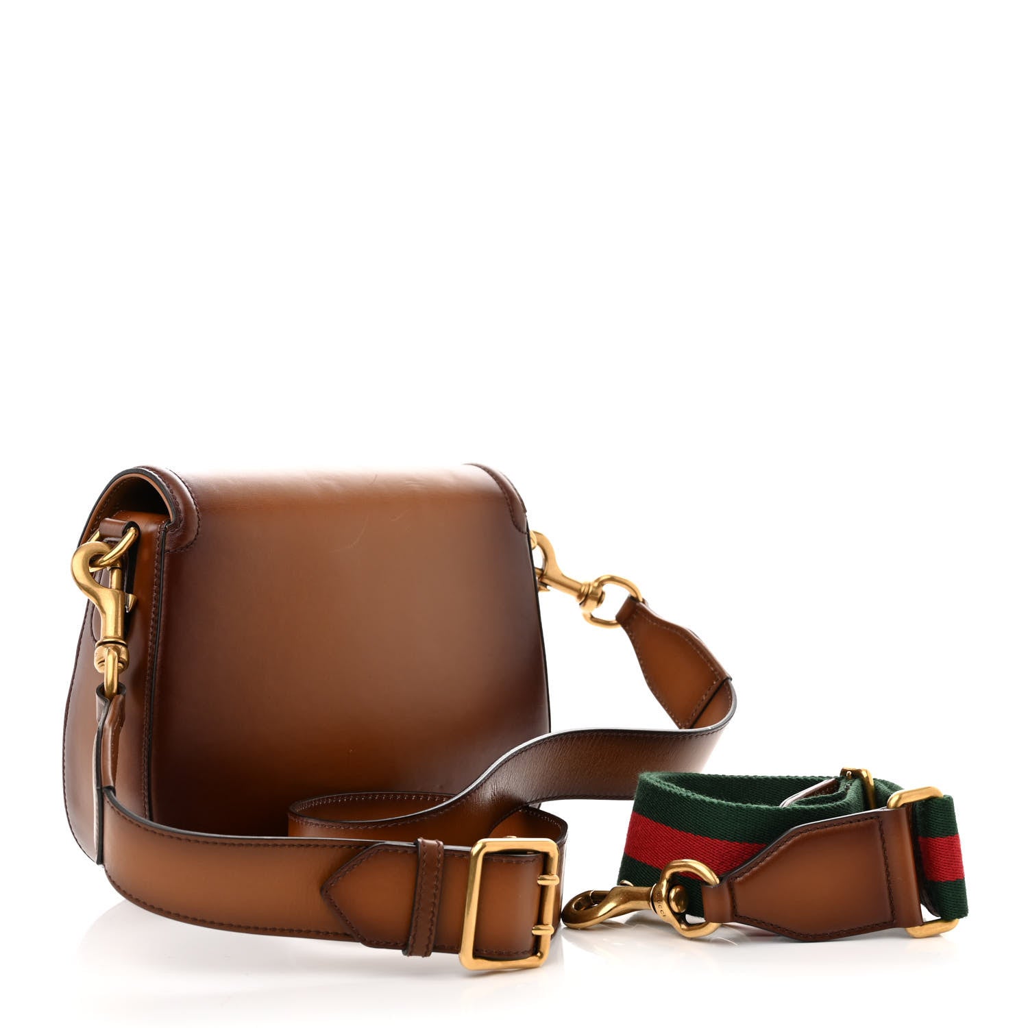 Gucci Calfskin Medium Lady Web Shoulder Bag Cuir 3 of 17