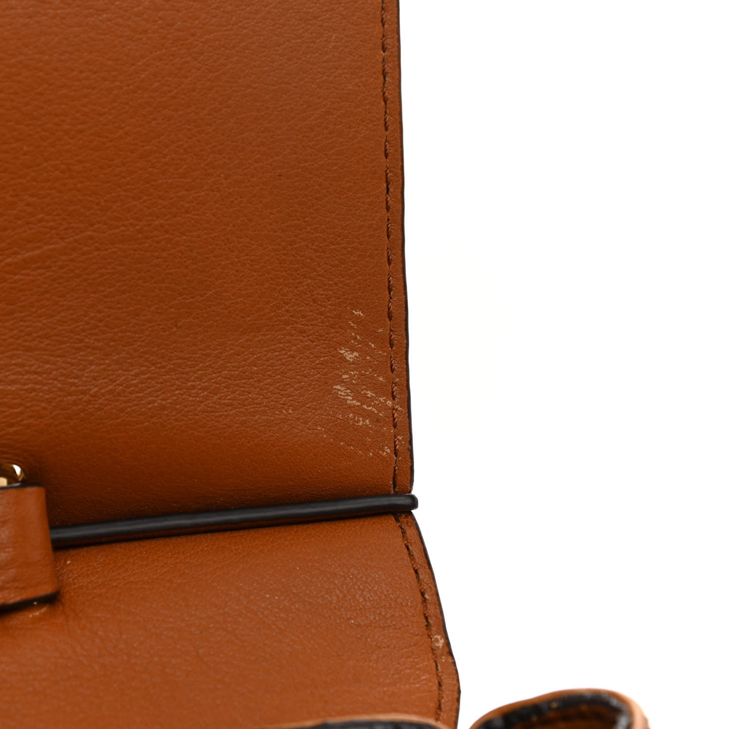 MCM Visetos Top Handle Satchel Cognac 11 of 11