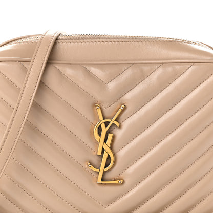 Saint Laurent Calfskin Matelasse Monogram Lou Camera Bag Dark Beige 8 of 10