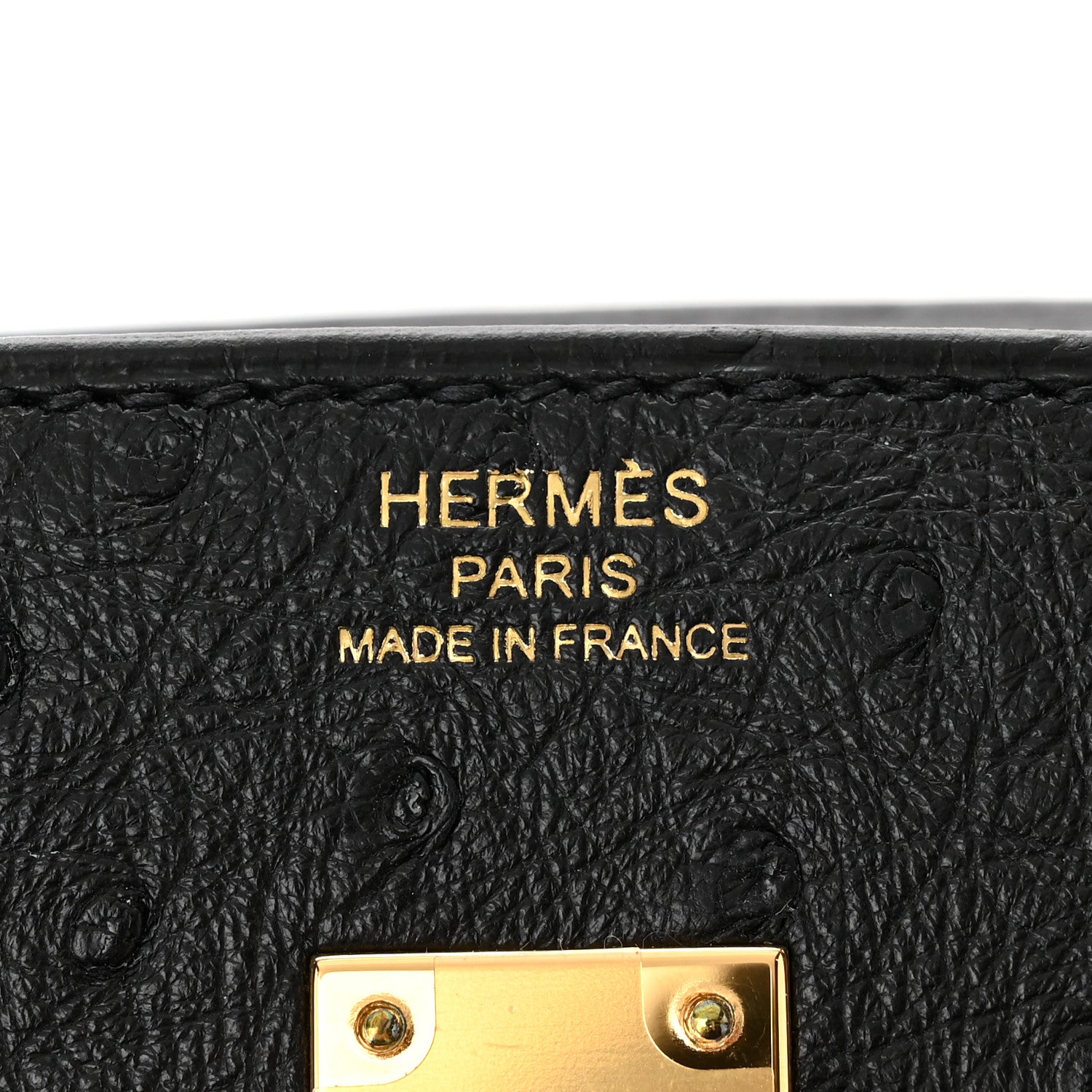 Hermes Ostrich Birkin Sellier 25 Black 6 of 11