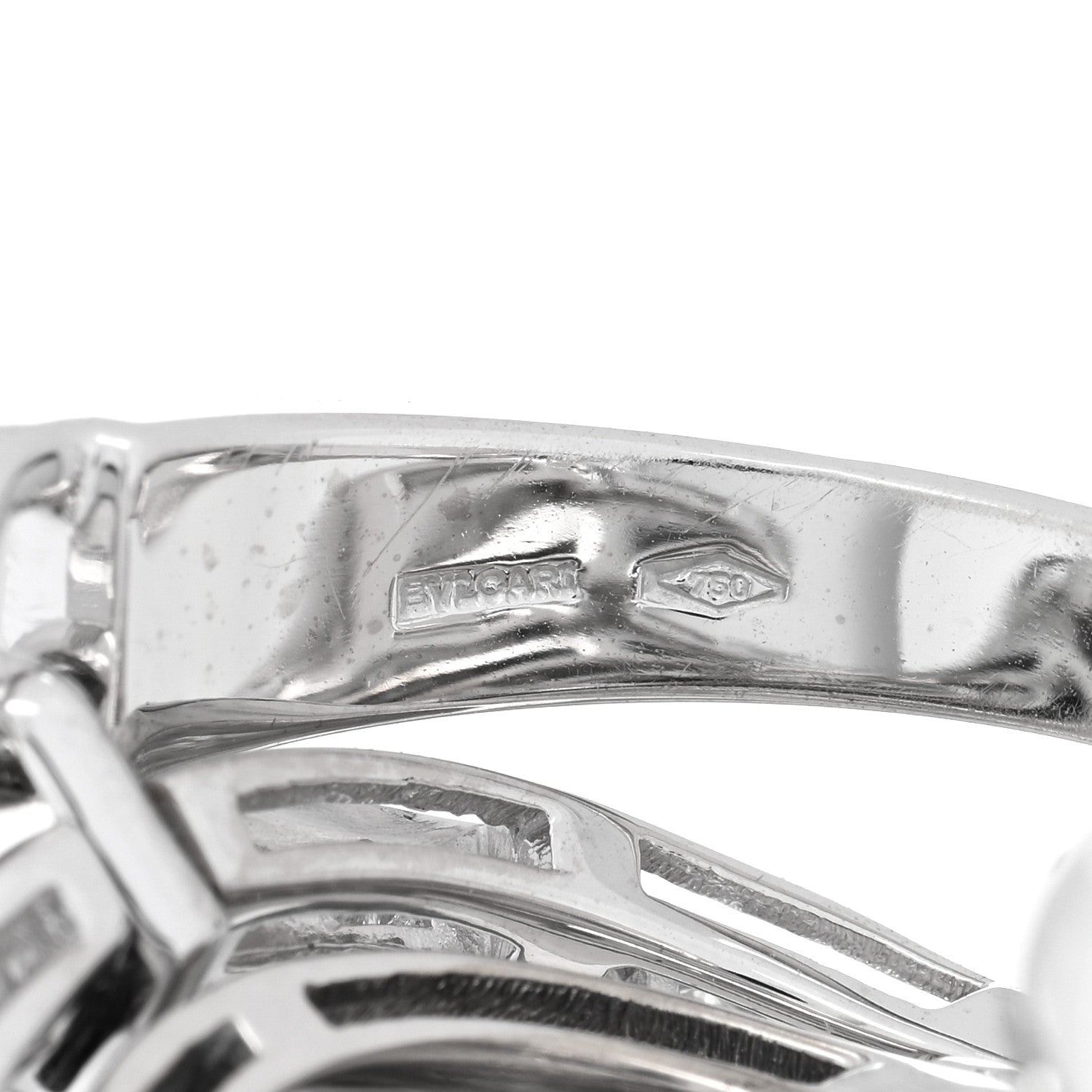 Bulgari 18K White Gold Diamond Astrale Oval Ring 51 5.75 4 of 4