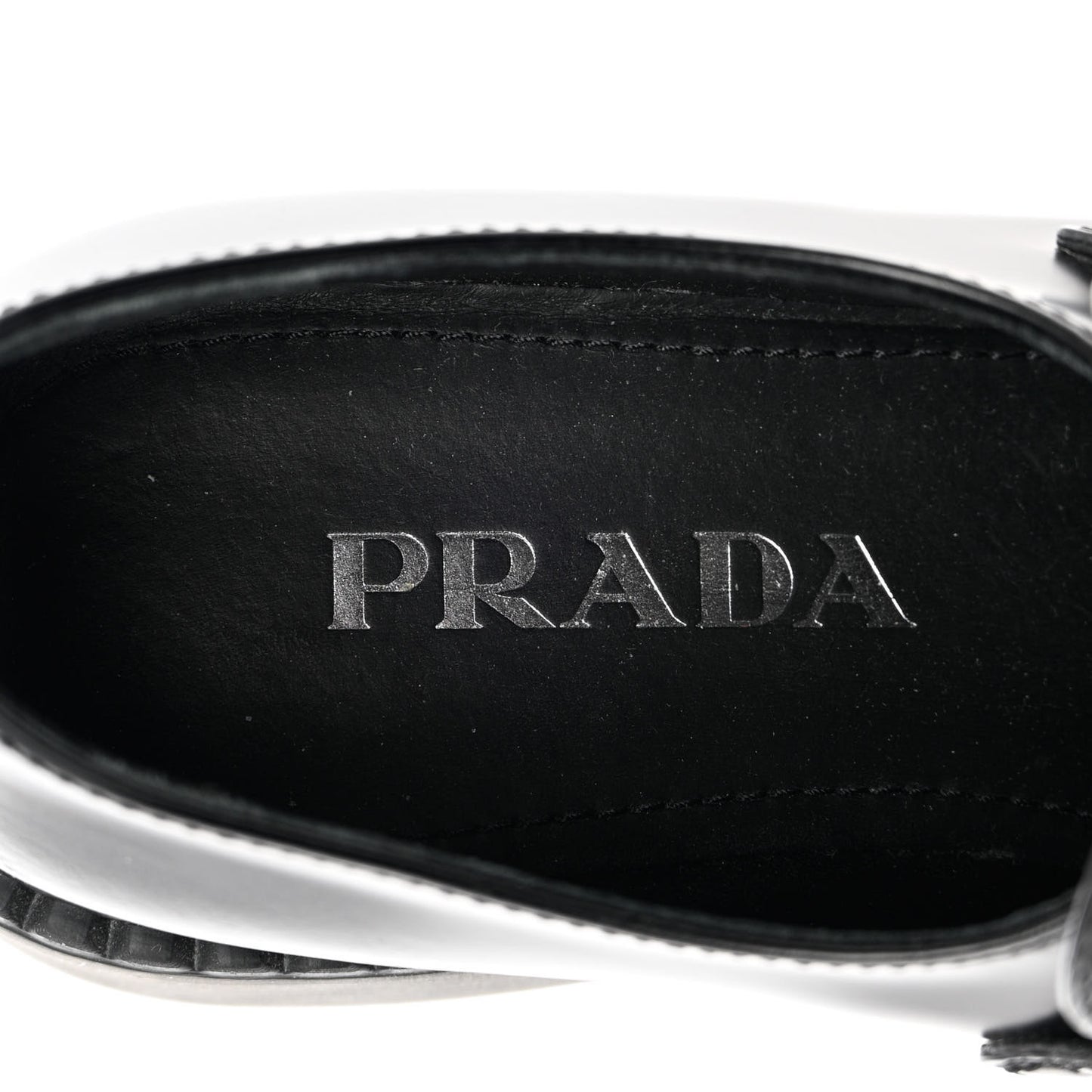 Spazzolato Metal Triangle Logo 50mm Loafers 36 Black