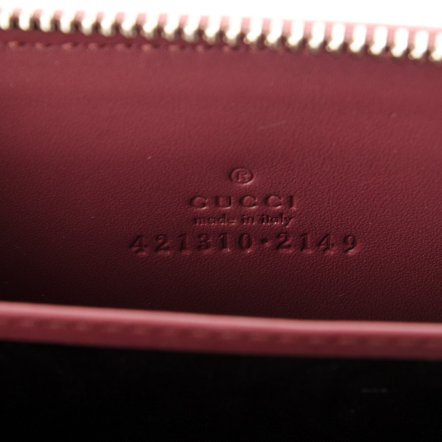 Gucci GG Supreme Monogram Blooms Zip Around Card Case Wallet Beige Multicolor Dry Rose 6 of 6