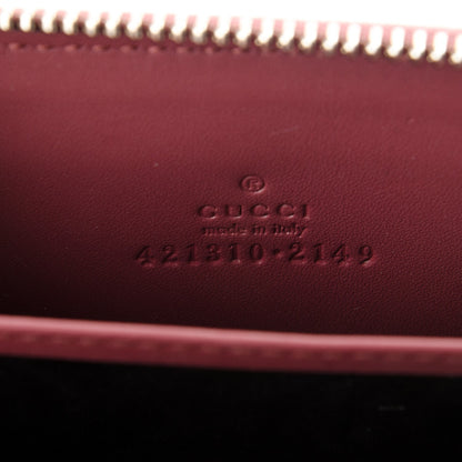 Gucci GG Supreme Monogram Blooms Zip Around Card Case Wallet Beige Multicolor Dry Rose 6 of 6