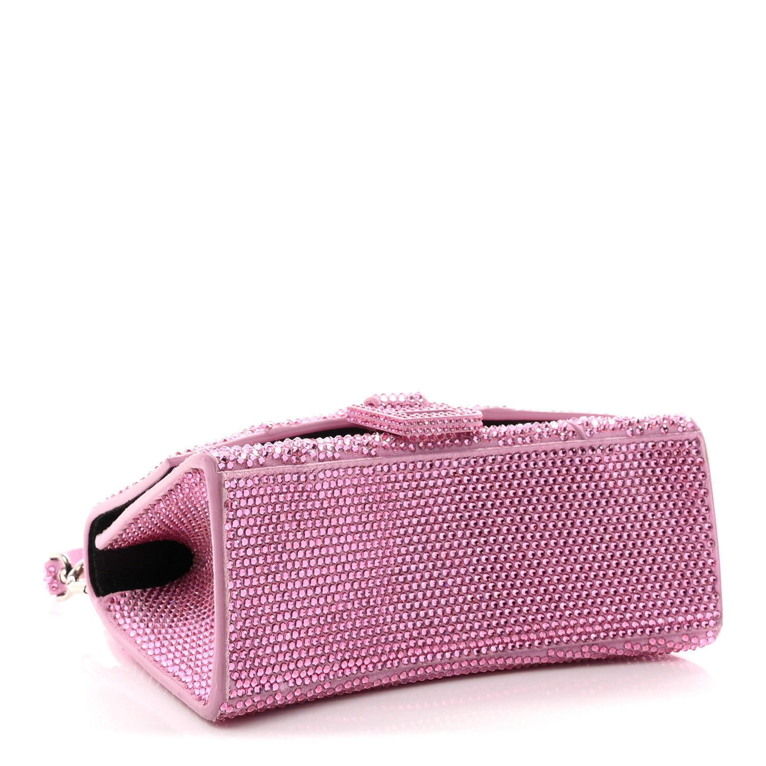Balenciaga Strass Suede Hourglass Top Handle Bag XS Pink 3 of 12