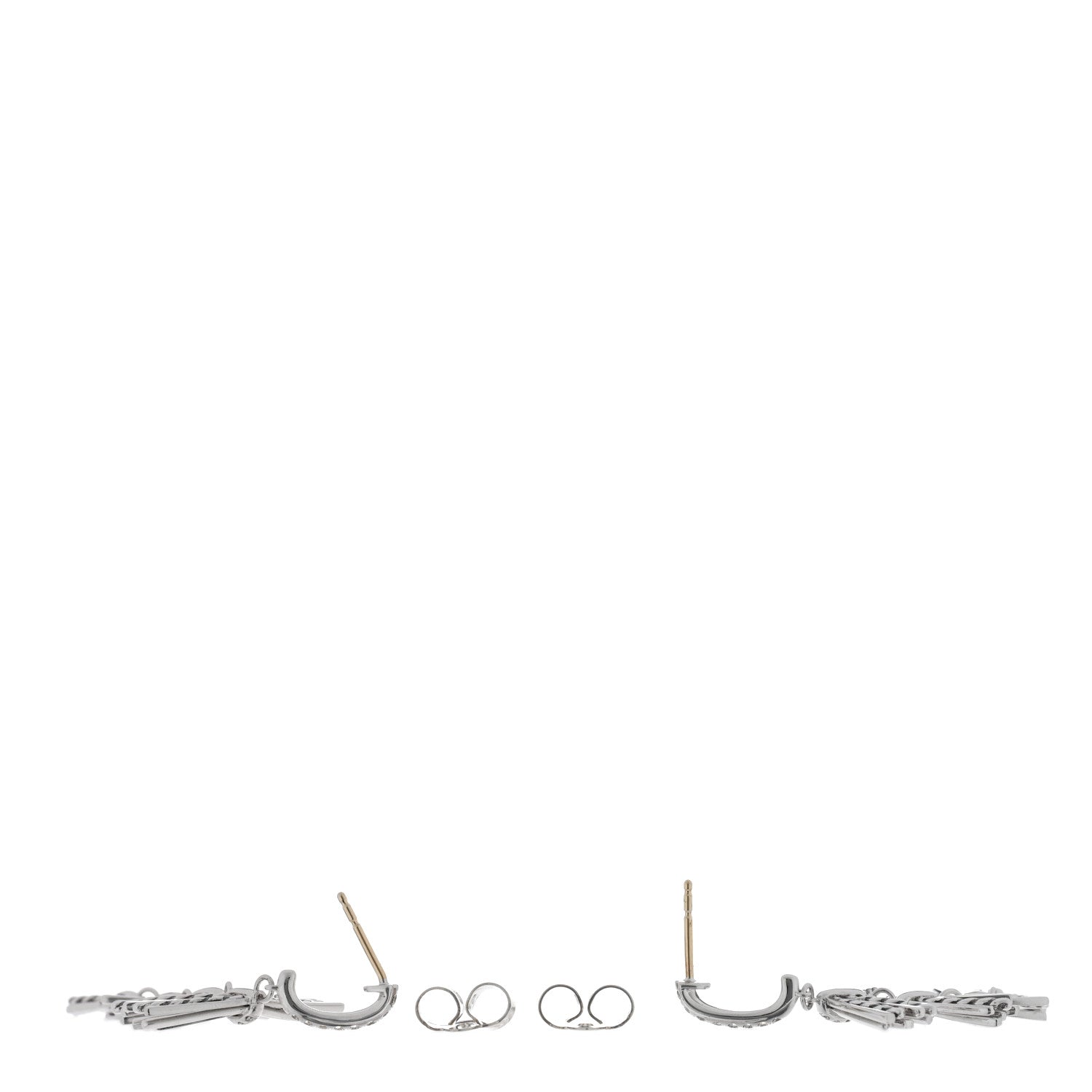 David Yurman Sterling Silver Diamond Angelika Fringe Earrings 3 of 4